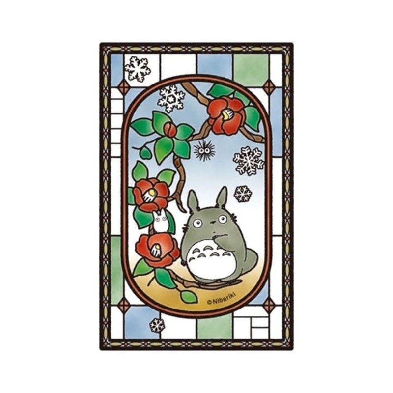 Ghibli - Mon voisin Totoro - Puzzle effet vitrail Camélia en fleurs 126pcs - flash vidéo