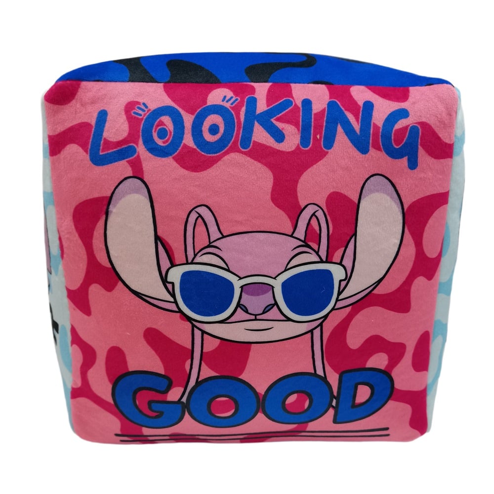 Disney - Lilo et Stitch - Coussin Cube Premium (25x25x25cm) - flash vidéo