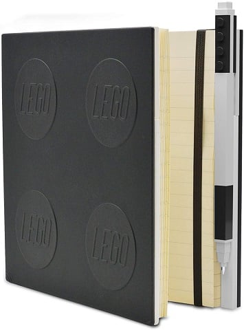 Cahier verrouillable Lego avec stylo gel - Noir - flash vidéo