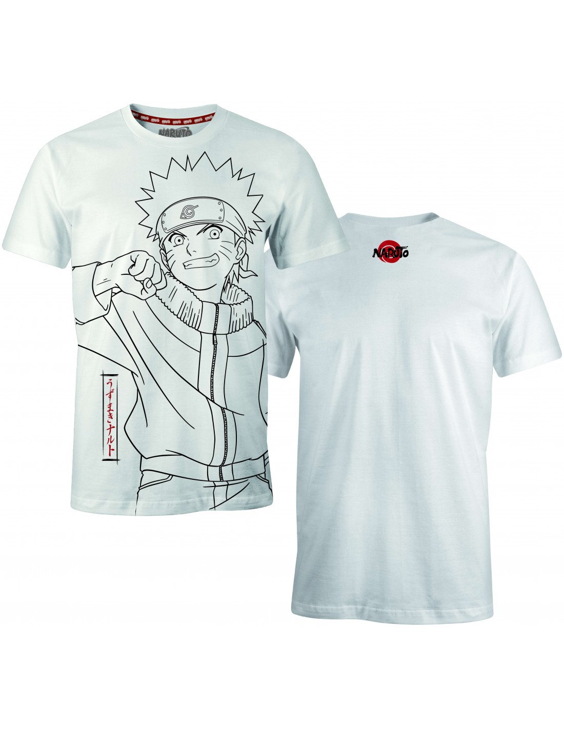 Naruto - T-shirt Blanc "Japanese Art" - XL - flash vidéo