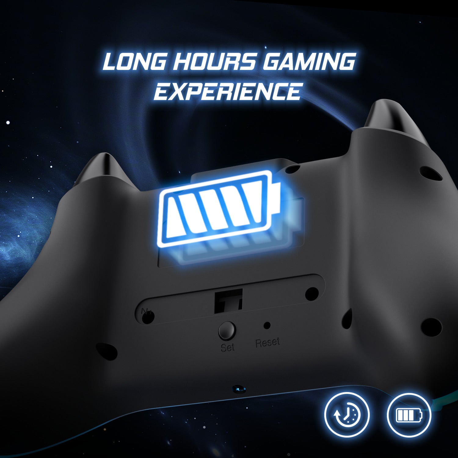 DragonShock - AURORA PLUS - Manette sans fil noire avec support téléphone pour PS3, PC, Android et IOS - flash vidéo