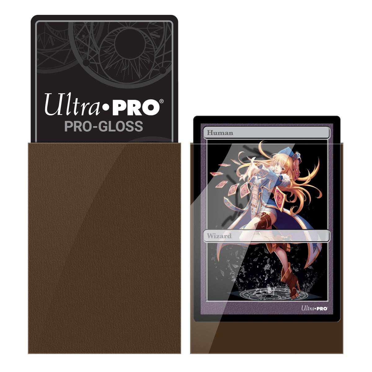 Ultra Pro - PRO-Gloss Sachet de 60 protèges cartes petit format Marron (62 x 89 mm) - flash vidéo