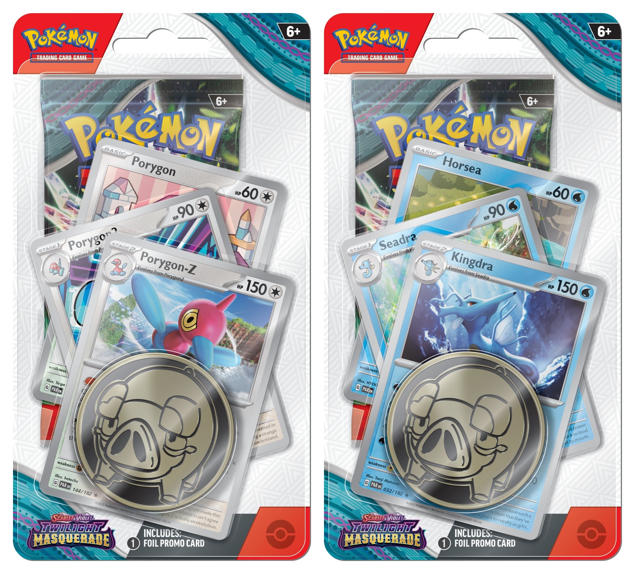 Pokémon TCG - Scarlet & Violet - Twilight Masquerade Premium Checklane Blister Porygon-Z or Kingdra (1x random blister) - flash vidéo