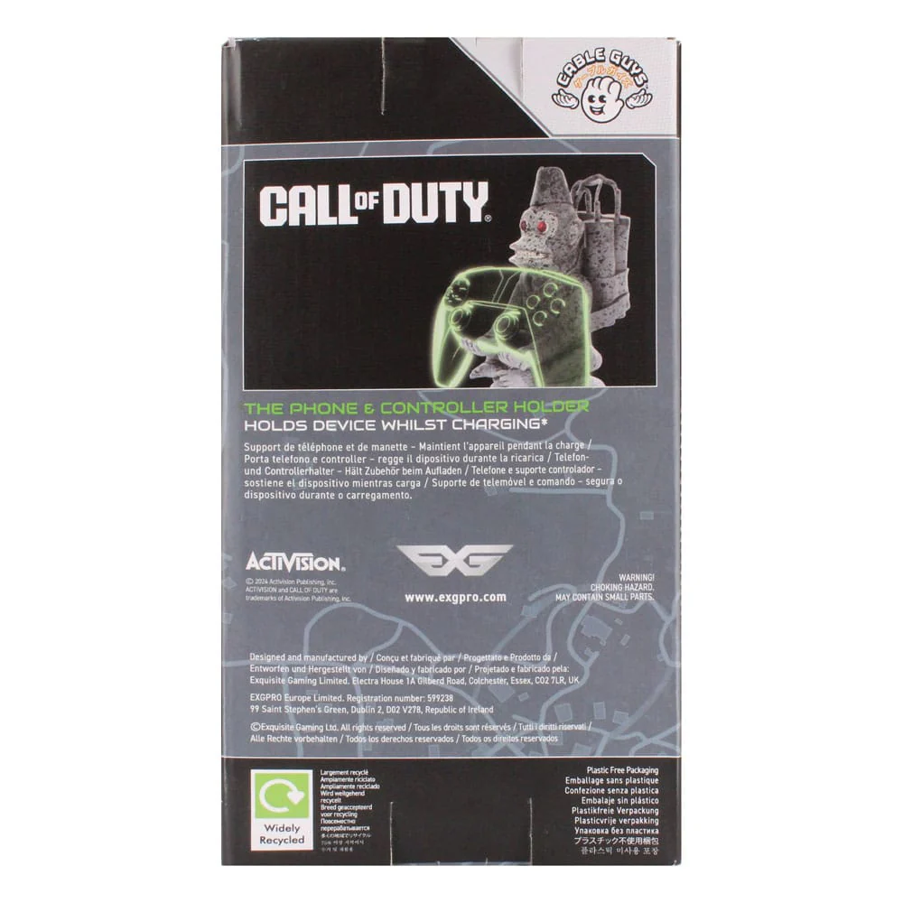 Cable Guys - Call of Duty - Toasted Monkey Bomb Support Chargeur pour Téléphone et Manette - flash vidéo