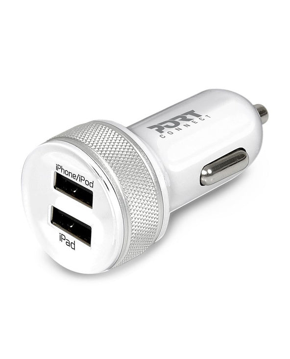 Port Designs Car Charger 2x USB + Lightning Cable - flash vidéo