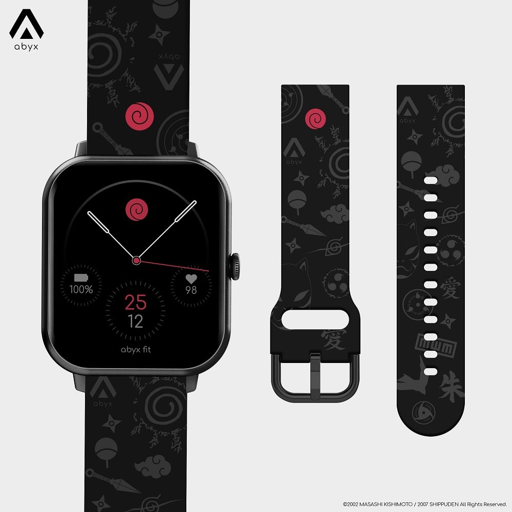 Abyx Fit - Bracelet universel Naruto Shippuden - Uzumaki 20mm pour montre connectée - flash vidéo