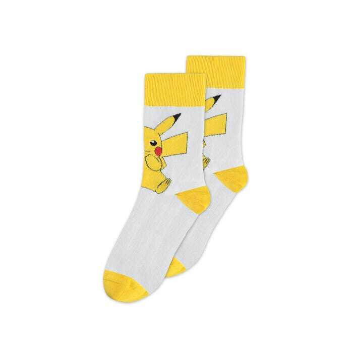 Pokémon - Paire de chaussettes "Pikachu" (Taille 43/46) - flash vidéo
