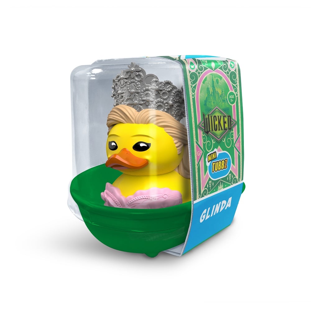 Numskull - Mini TUBBZ Canard de bain - Wicked - Glinda Upland (Édition baignoire) - 8cm - flash vidéo