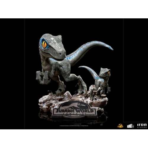 Iron Studios - MiniCo - Jurassic Wolrd: Dominion - Blue and Beta Statue 15cm - flash vidéo