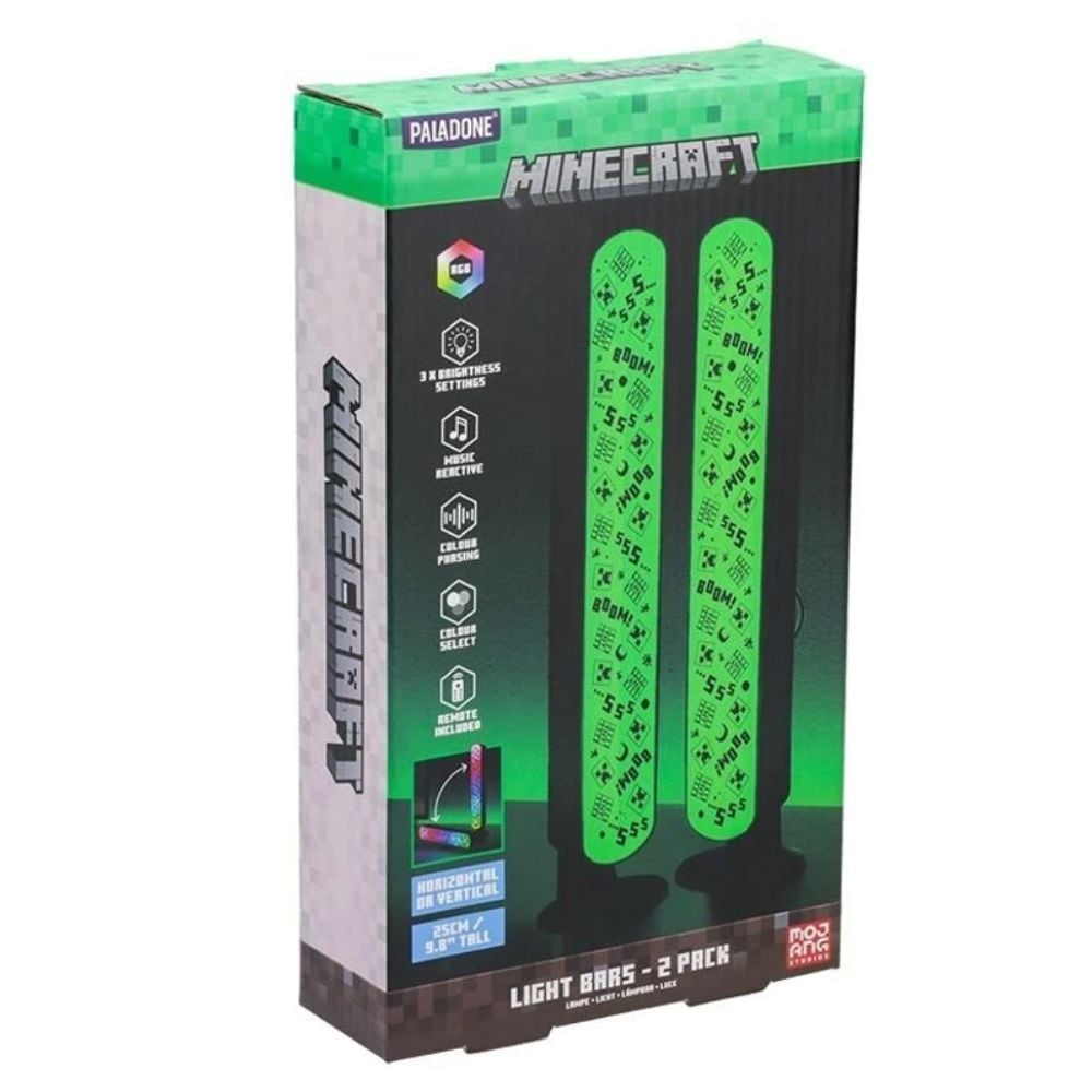 Minecraft - Set de 2 barres lumineuses avec télécommande - flash vidéo