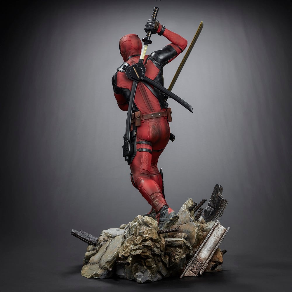 Iron Studios - Legacy Replica 1/4 - Marvel - Deadpool et Wolverine - Deadpool Statue 58cm - flash vidéo