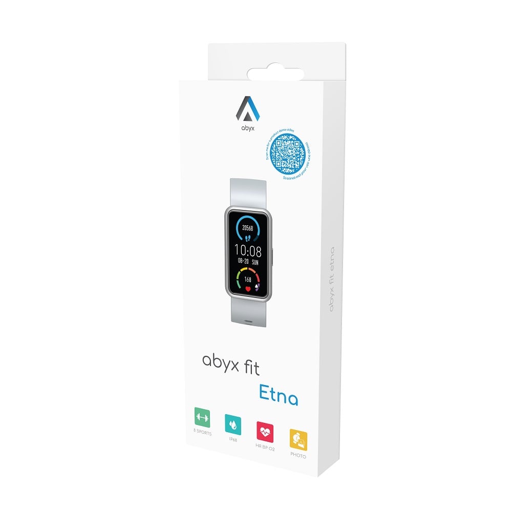 Abyx Fit - Etna - Montre connectée - Grise - flash vidéo