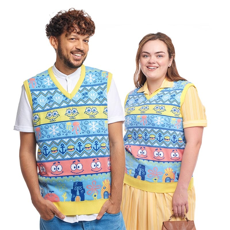 Numskull - Bob l'éponge - Débardeur de Noël UK 2XL - flash vidéo