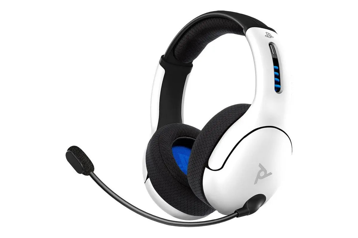PDP - Casque de jeu stéréo sans fil LVL50 Blanc pour PS5, PS4 & PC - flash vidéo