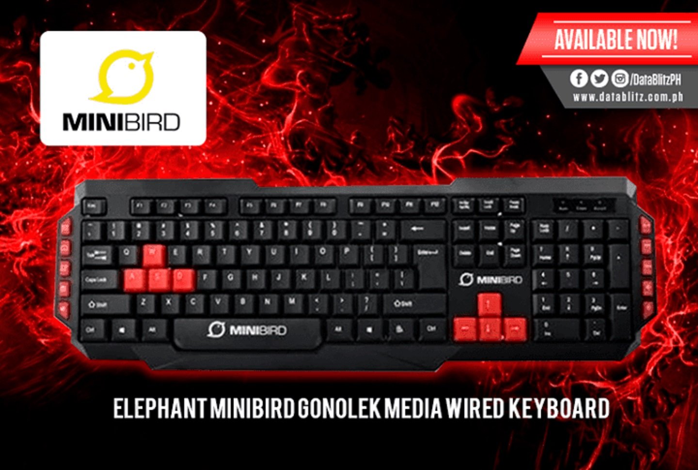 MiniBird Gonolek Wired Keyboard Qwerty UK - flash vidéo