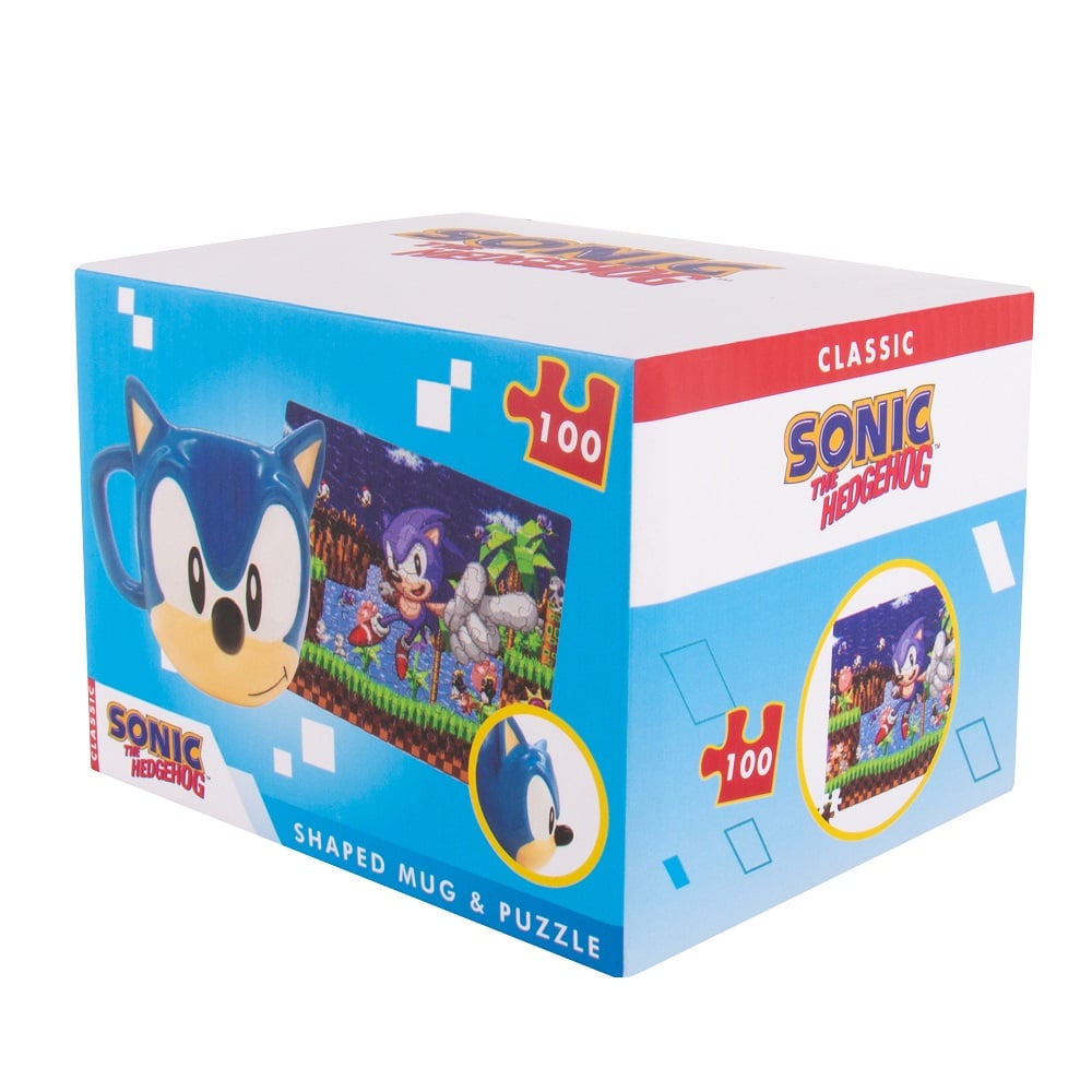 Sonic the Hedgehog - Coffret mug 3D et puzzle - flash vidéo