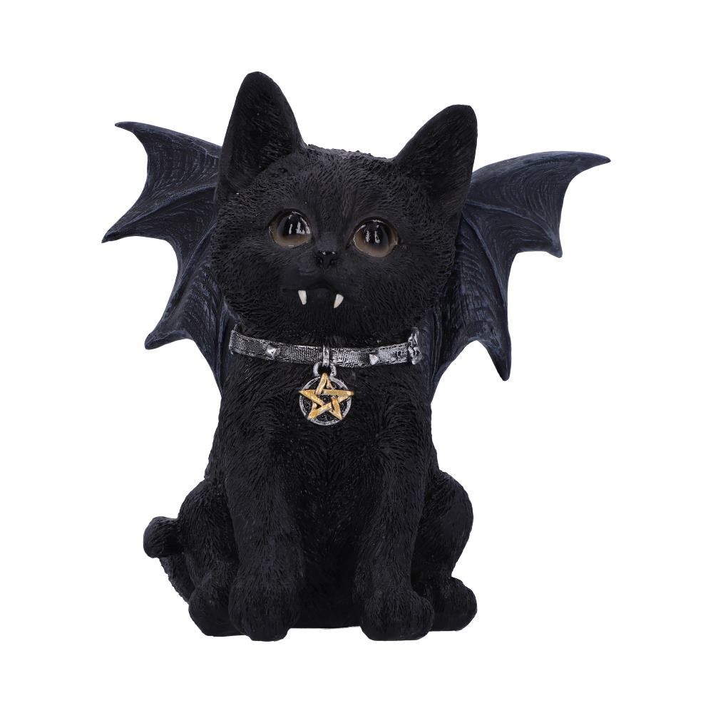 Vampuss - Figurine de chat chauve-souris noir 16cm - flash vidéo