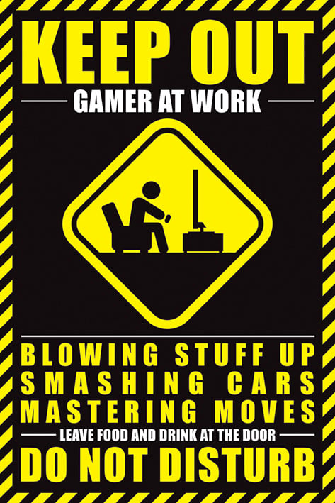 Keep Out Gamer at Work Do Not Disturb - Maxi Poster - flash vidéo