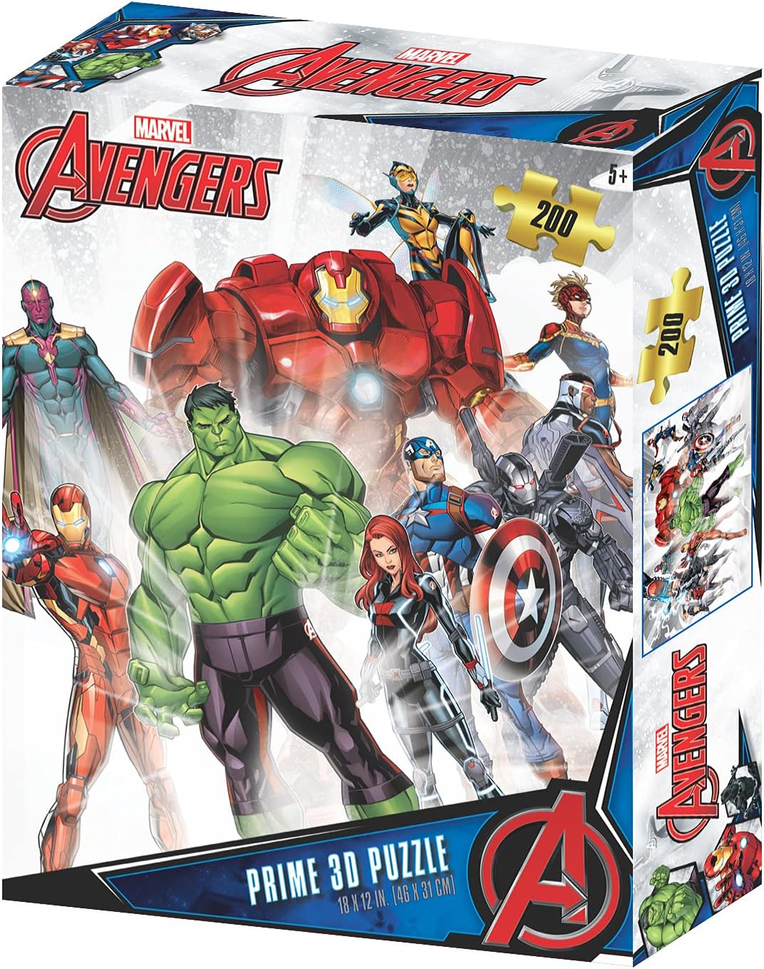 Marvel - Puzzle lenticulaire Avengers Rassemblement 200 pcs 46x31 cm - flash vidéo