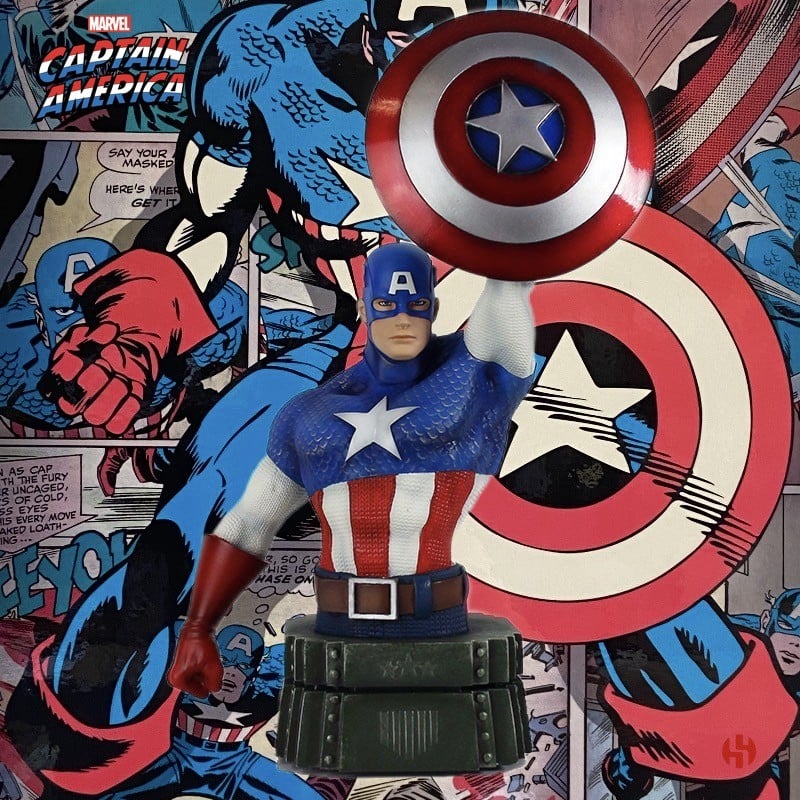 Marvel - Buste de Captain América Avengers 26cm - flash vidéo