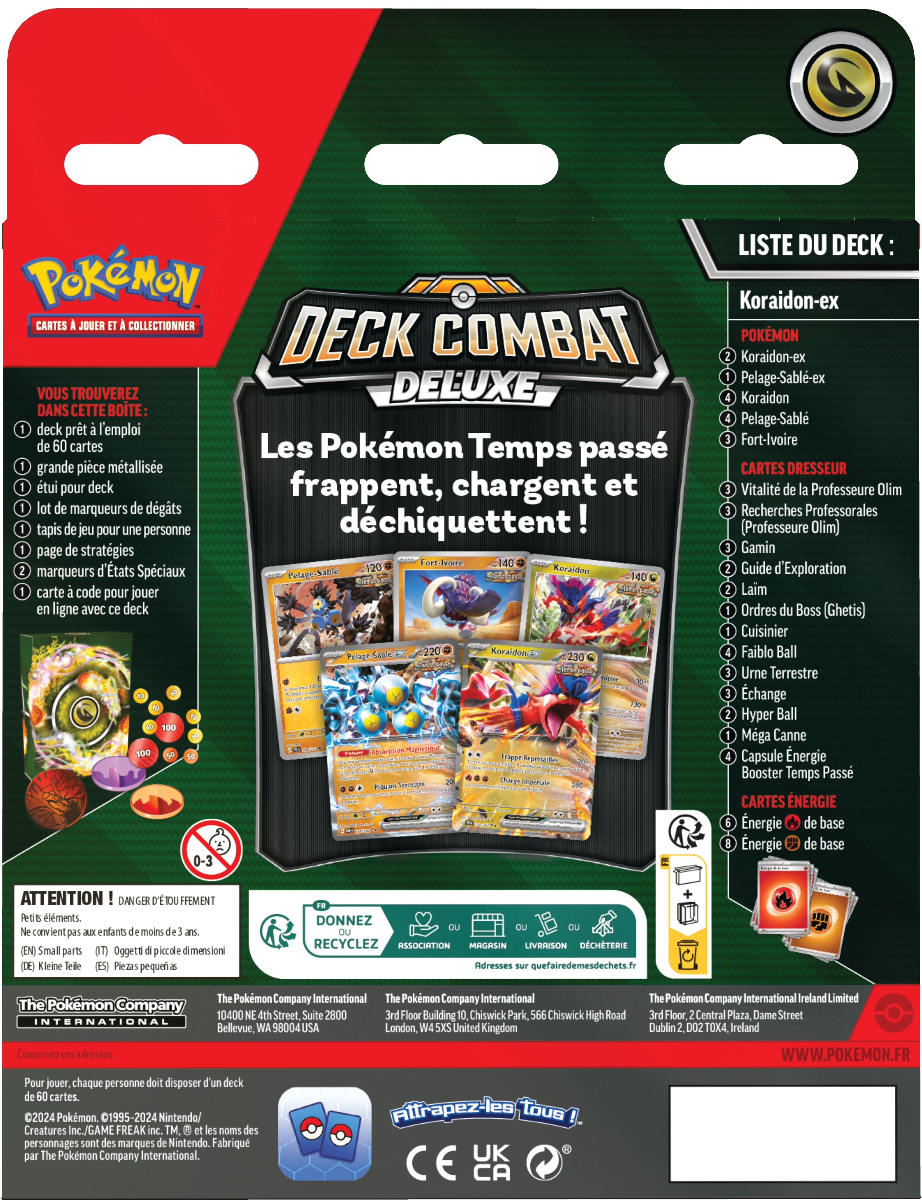 Pokémon JCC - Deck Combat Deluxe Miraidon-ex ou Koraidon-ex (1x boîte aléatoire) - flash vidéo