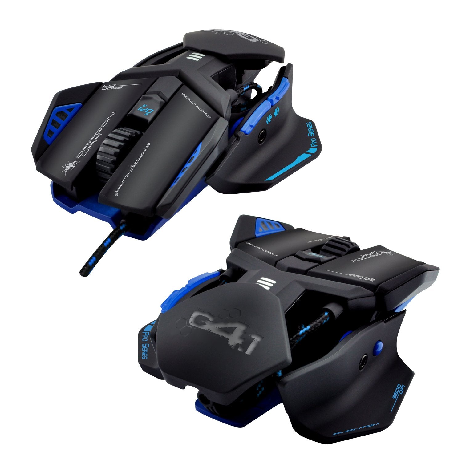 Dragonwar G4.1 Phantom 9500 DPI ergonomique et personnalisable Souris de jeu RGB à 7 boutons - flash vidéo