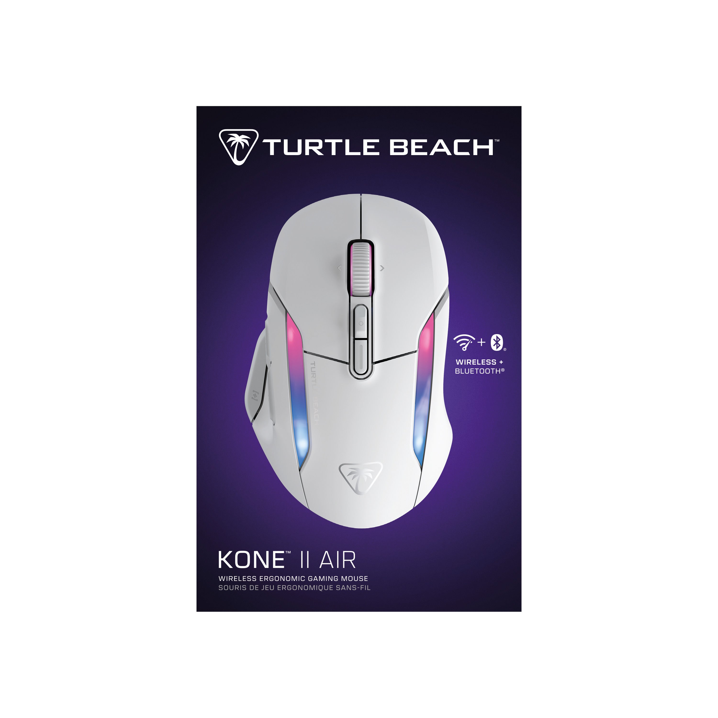 Turtle Beach - Souris de jeu ergonomique sans-fil Kone II Air Blanche - flash vidéo