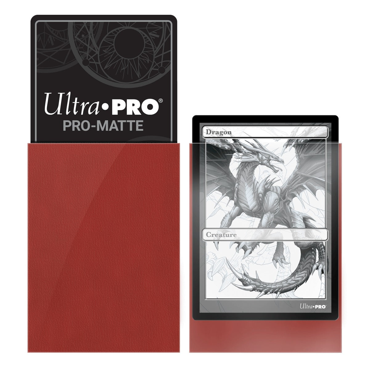 Ultra Pro - PRO-Matte Sachet de 50 protèges cartes standard Rouge (66 x 91 mm) - flash vidéo
