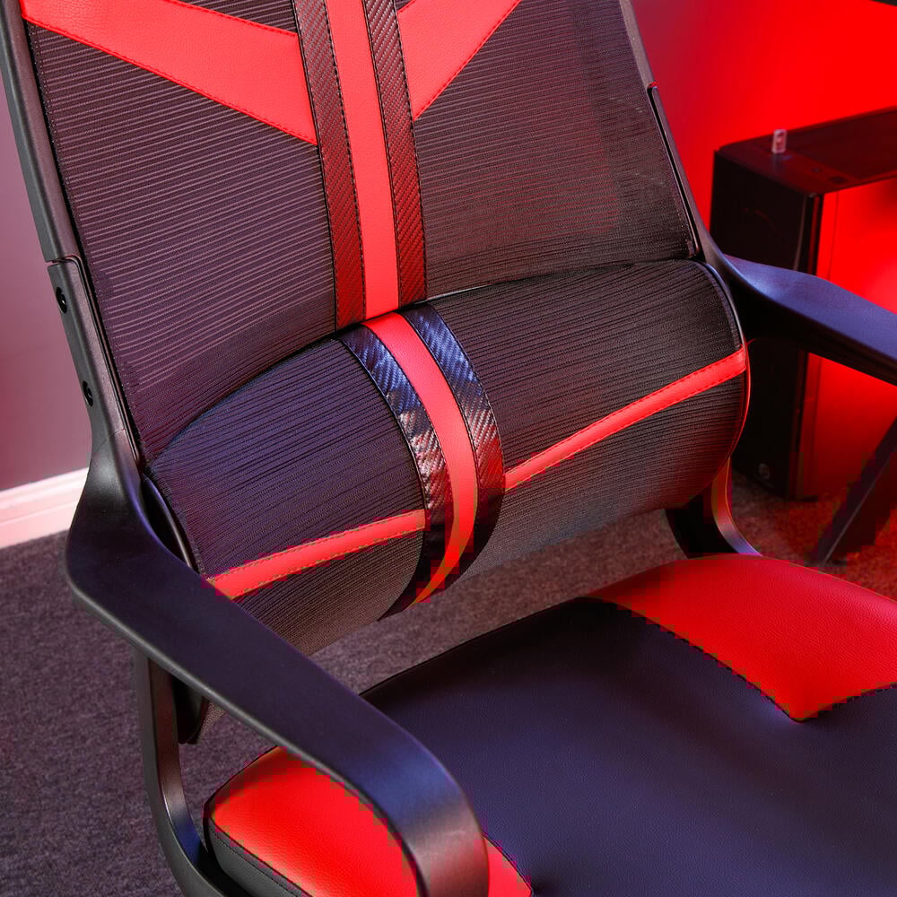 X Rocker - Chaise de jeu compacte Helix Rouge - flash vidéo