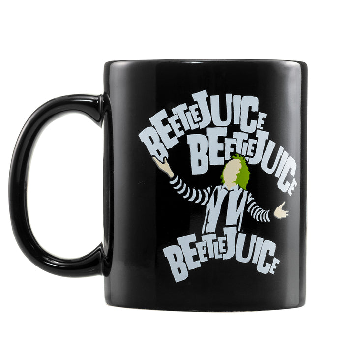 Beetlejuice - Coffret cadeau avec tasse 315ml et paire de chaussette EU 41-45 "Beetlejuice Beetlejuice Beetlejuice" - flash vidéo