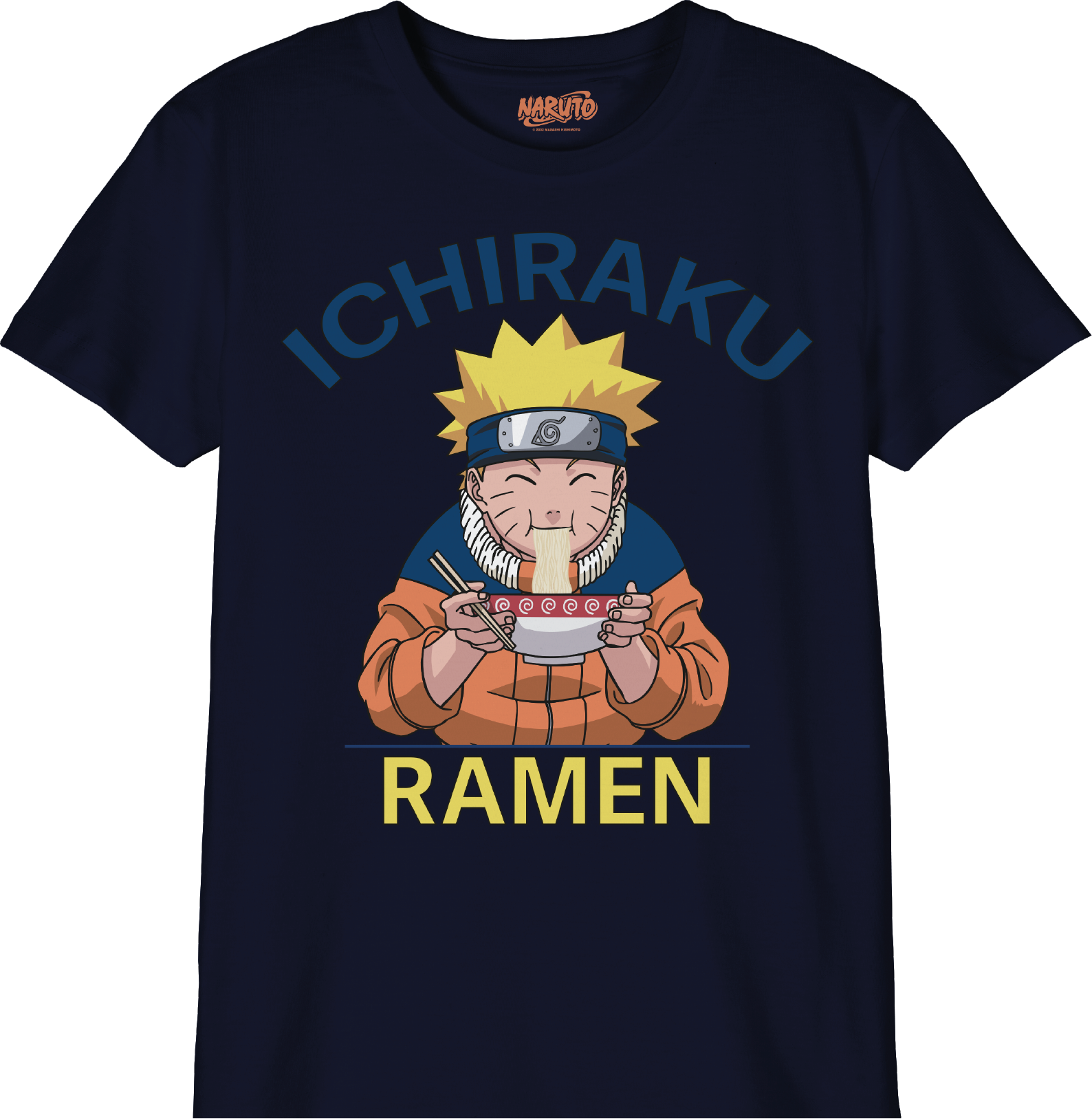 Naruto - Ramen d'Ichiraku - T-Shirt Bleu Marine - 10 ans - flash vidéo
