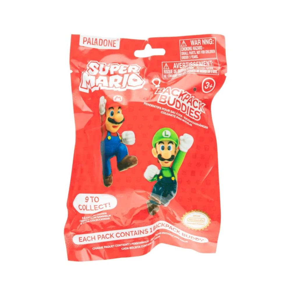 Nintendo - Super Mario Backpack Buddies (CDU de 24pcs) - flash vidéo