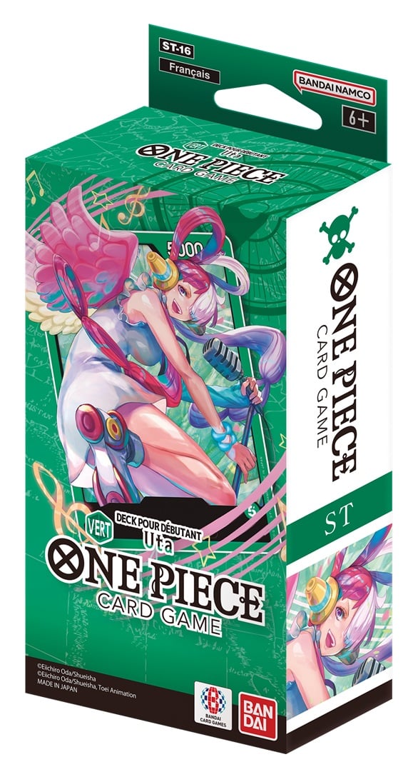 One Piece Card Game - Deck débutant (Edward Newgate / Uta / Don Quijote Doflamingo / Monkey D. Luffy / Smoker / Charlotte Katakuri - 1x deck aléatoire) - flash vidéo