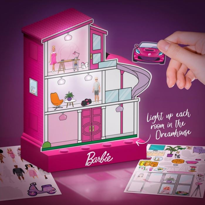 Barbie - Lampe Maison de Rêve avec Autocollants - flash vidéo