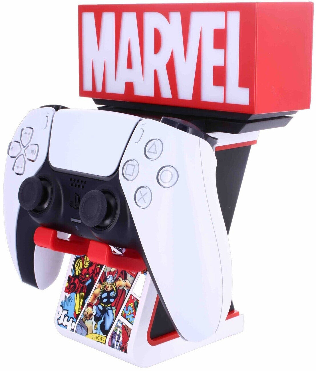 Cable Guys Ikon - Marvel - Marvel Logo Support Lumineux Chargeur pour Téléphone et Manette - flash vidéo