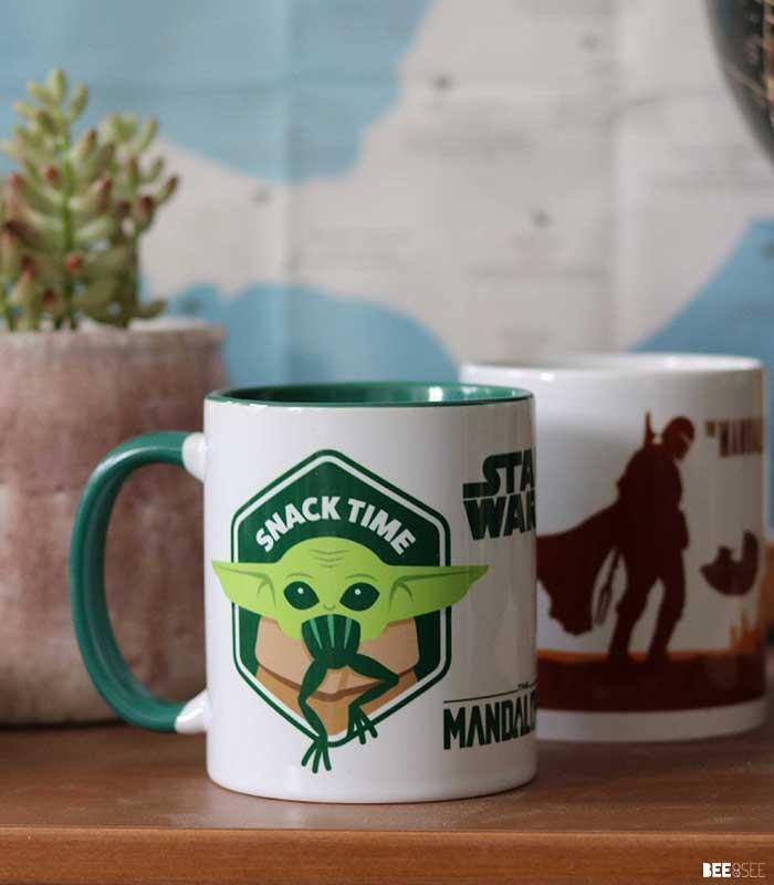 Star Wars : The Mandalorian Snack Time Green Coloured Inner Mug 315ml - flash vidéo