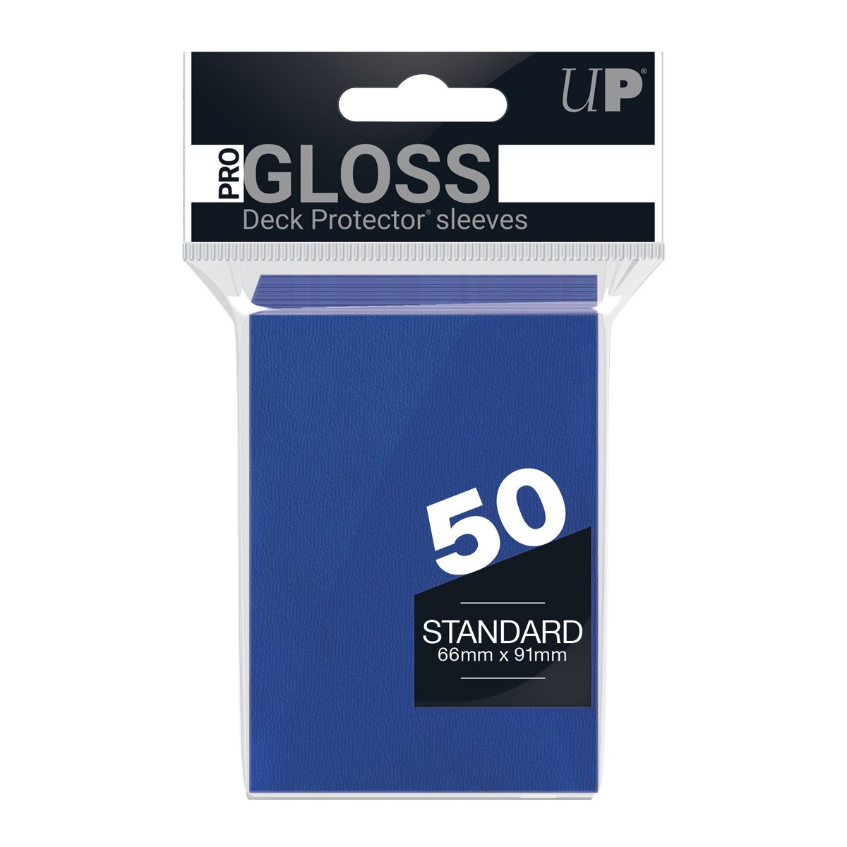 Ultra Pro - PRO-Gloss Sachet de 50 protèges cartes standard Bleu (66 x 91 mm) - flash vidéo