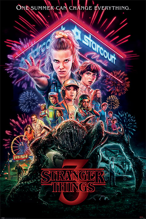 Stranger Things - Ete 85 Maxi Poster - flash vidéo