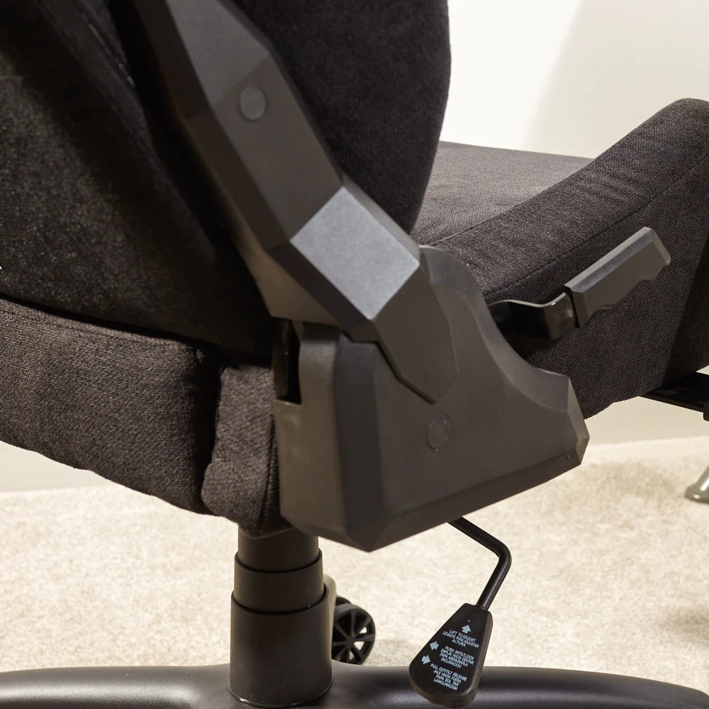 X Rocker - Chaise de bureau en tissu Messina Noire - flash vidéo