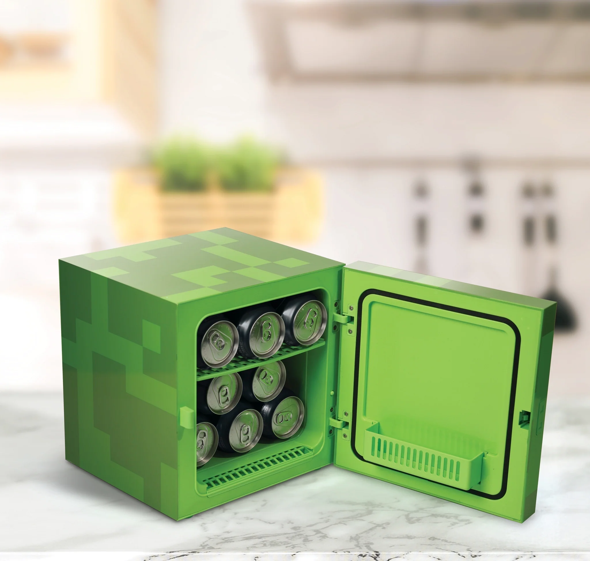 UKON!C - Minecraft - Mini réfrigérateur 6.7L (9 Cannettes) Bloc Creeper - flash vidéo