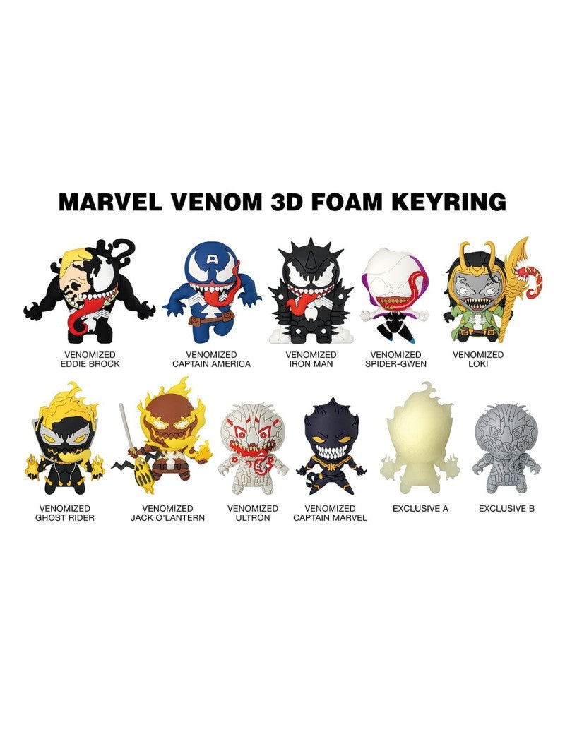 Marvel - Assortiment en blind box de figurines de sac de collection Venom en mousse (Série 1) (24 pcs) - flash vidéo