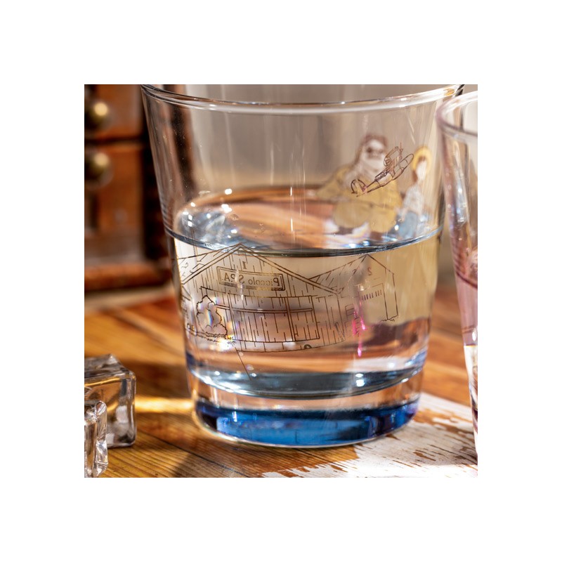 VERRE DÉCORÉ MARCO & FIO - PORCO ROSSO