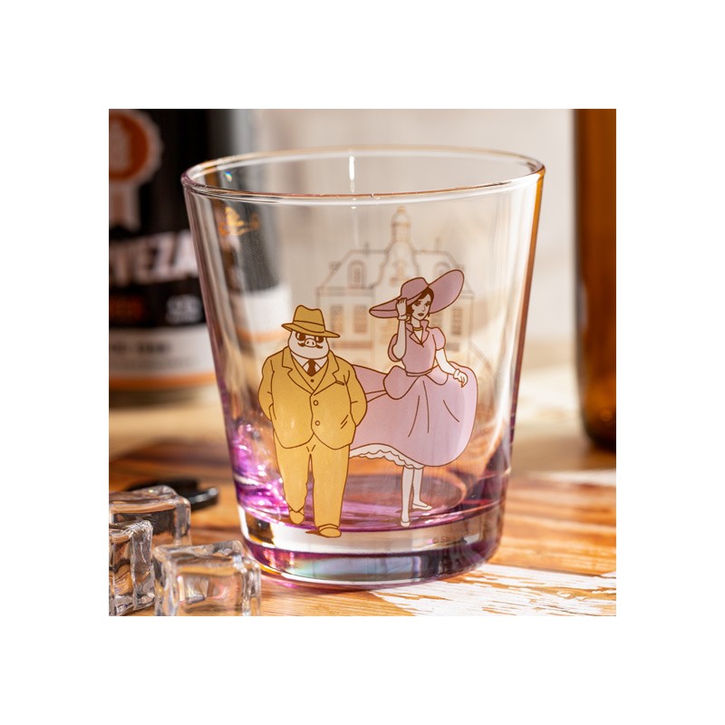 VERRE DÉCORÉ MARCO & GINA - PORCO ROSSO