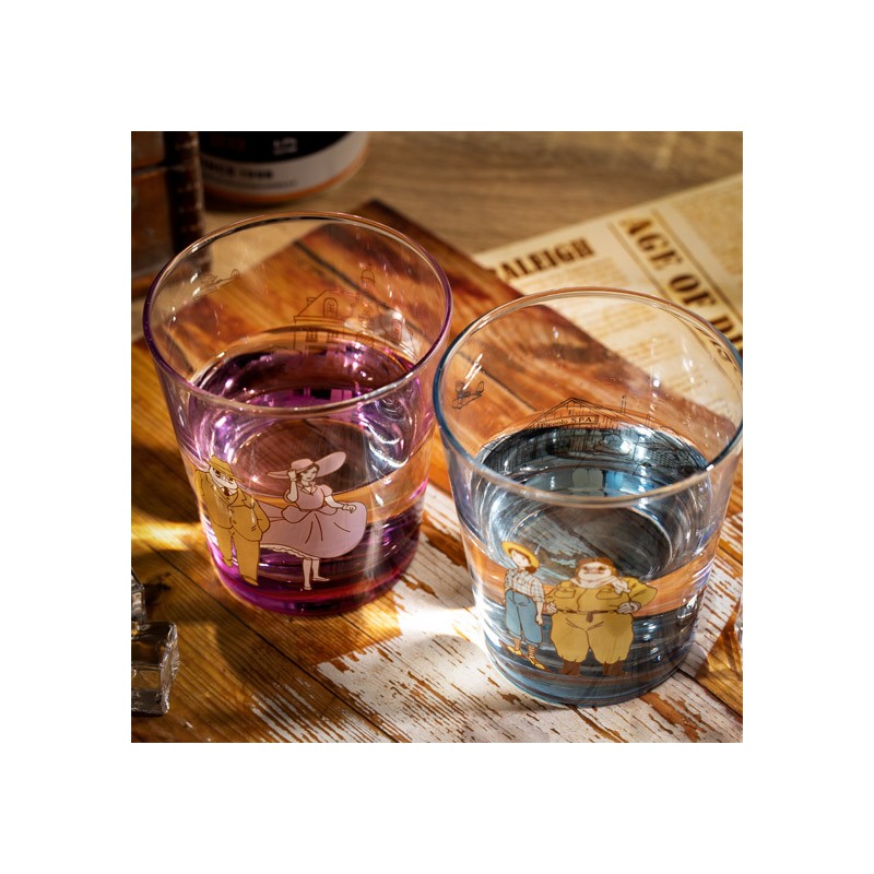 VERRE DÉCORÉ MARCO & GINA - PORCO ROSSO