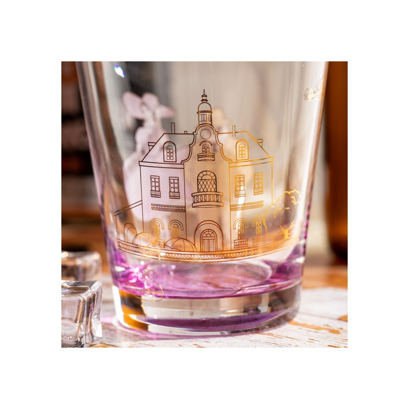 VERRE DÉCORÉ MARCO & GINA - PORCO ROSSO