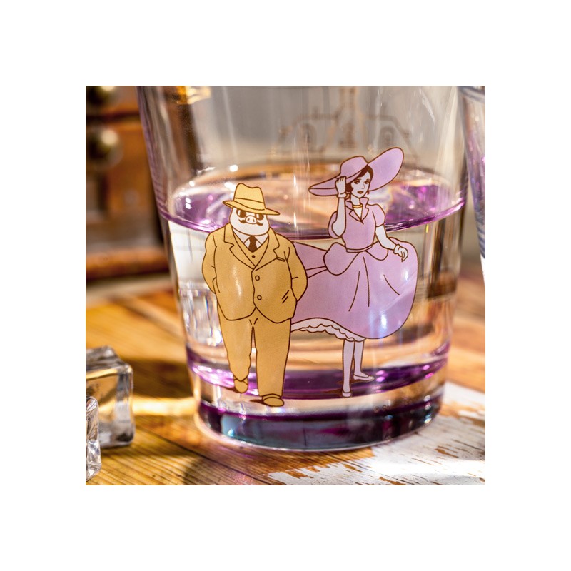 VERRE DÉCORÉ MARCO & GINA - PORCO ROSSO