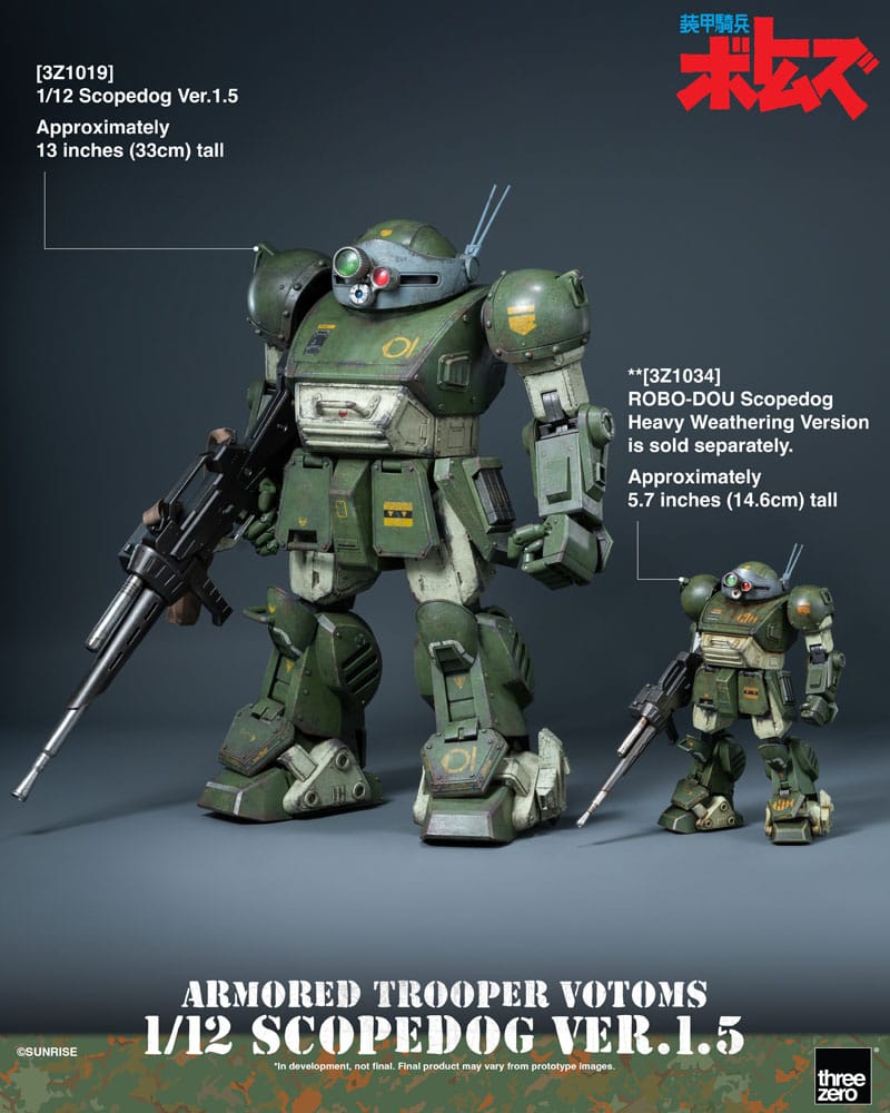 Armored Trooper Votoms figurine 1/12 Scopedog Ver.1.5 15 cm
