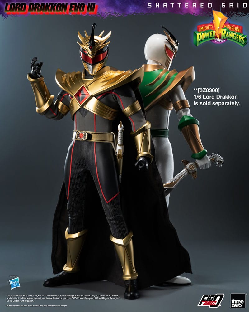 Mighty Morphin Power Rangers Shattered Grid figurine FigZero 1/6 Lord Drakkon Evo III 30 cm