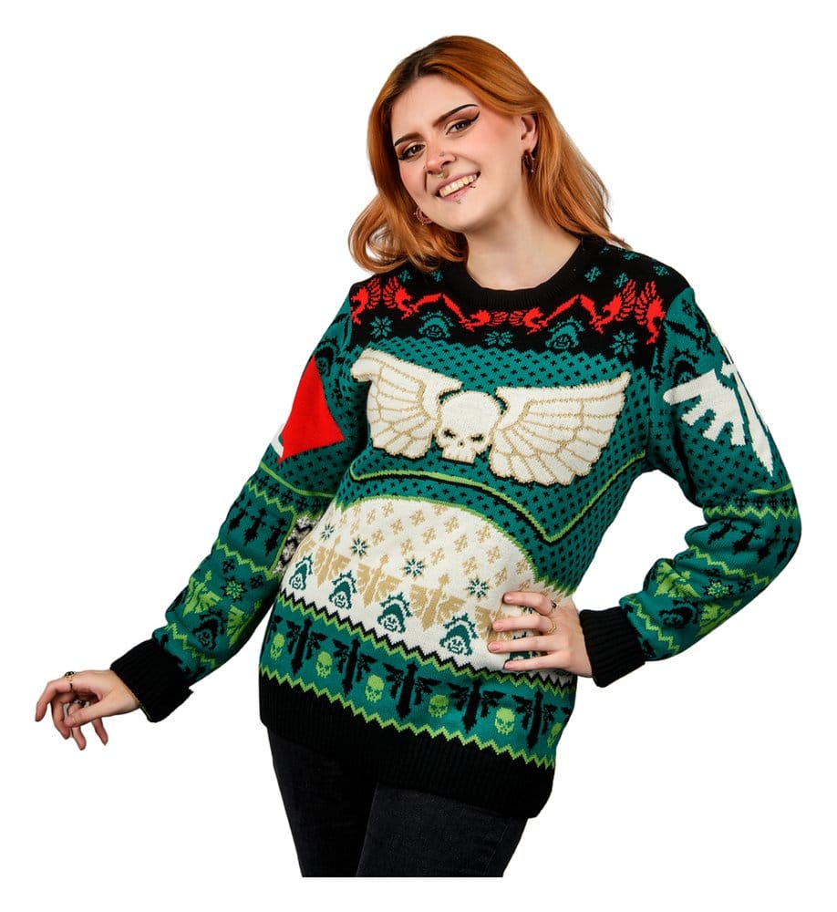 Warhammer 40,000 pull de Noël Dark Angels (XXL)