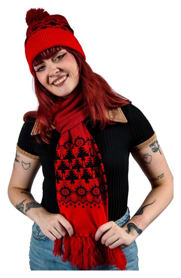 Warhammer 40,000 ensemble bonnet et écharpe tricotés Blood Angels 27 cm